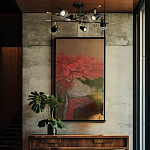 Потолочный светильник с конусообразными плафонами с контрастным сочетанием бронзы и глубоким черным цветом Aurika варинант исполнения - 4 | Loft Concept в Кирове