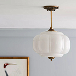 Подвесной светильник с абажуром из молочного стекла Vintage Charm варинант исполнения - 2 | Loft Concept в Кирове