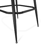 Барный стул со спинкой и подлокотниками на 4-х металлических ножках Douglas Rhombus Синий Велюр варинант исполнения - 4 | Loft Concept в Кирове