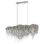 Люстра подвесная с металлическими дугами и длинными цепочками 115 см Atlantis Chain варинант исполнения - 9 | Loft Concept в Кирове