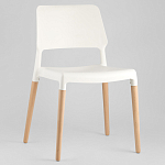 Пластиковый стул на ножках из массива бука Ferret White варинант исполнения - 2 | Loft Concept в Кирове