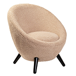 Кресло розовое с обивка из искусственного каракуля Iconic Creation варинант исполнения - 1 | Loft Concept в Кирове