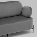 Диван в велюровой обивке серого цвета COLOR BLOCK варинант исполнения - 6 | Loft Concept в Кирове