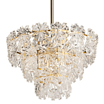 Люстра многоярусная с объемными прозрачными цветами Hanging Flowers варинант исполнения - 1 | Loft Concept в Кирове