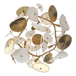 Люстра с белыми и золотистыми цветами Dahlia Flowers Lamp варинант исполнения - 4 | Loft Concept в Кирове