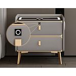 Умная прикроватная тумбочка c зарядкой для телефона Nightstand Smart варинант исполнения - 1 | Loft Concept в Кирове