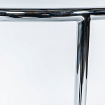 Приставной столик на серебристом основании с столешницей из стекла Noir варинант исполнения - 3 | Loft Concept в Кирове