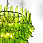 Люстра из семи ярусов зеленого стекла Independence варинант исполнения - 3 | Loft Concept в Кирове