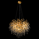 Люстра подвесная с прозрачными стеклянными подвесками в форме капель Диаметр 60 см Droplet Chandelier варинант исполнения - 5 | Loft Concept в Кирове