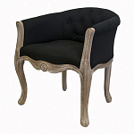 Кресло низкое в стиле прованс Louis French Armchair black flax варинант исполнения - 3 | Loft Concept в Кирове