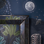 Обои ручная роспись Phuljhari Original colourway on Empire Blue dyed silk варинант исполнения - 2 | Loft Concept в Кирове