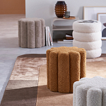 Пуф с обивкой из ткани букле Flo Pouf варинант исполнения - 3 | Loft Concept в Кирове