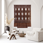 Панно Макраме коричневый цвет  варинант исполнения - 3 | Loft Concept в Кирове