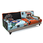 Диван с цветным принтом Qalakabusha Sofa варинант исполнения - 3 | Loft Concept в Кирове