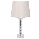 Настольная лампа с кремовым абажуром на фактурном стеклянном основании Source варинант исполнения - 1 | Loft Concept в Кирове