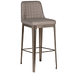 Стул барный светло-серый из экокожи Spectacular High Bar Stool варинант исполнения - 1 | Loft Concept в Кирове