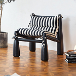 Кресло черно-белое со съемными подушками Celebrity варинант исполнения - 1 | Loft Concept в Кирове