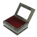 Шкатулка с зеркалом из натурального камня змеевик Stone Casket варинант исполнения - 4 | Loft Concept в Кирове