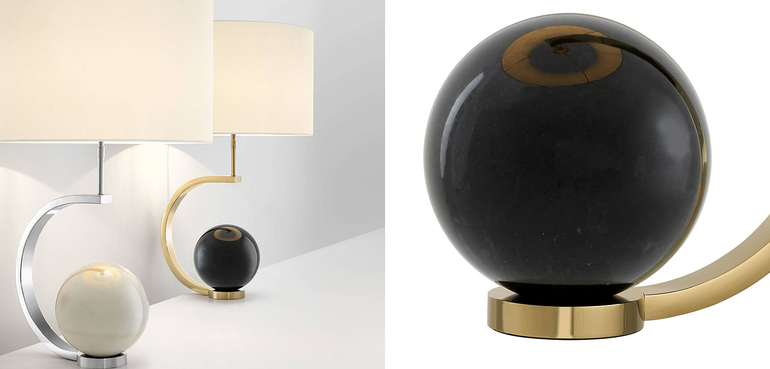 Настольная лампа Eichholtz Table Lamp Luigi Black marble Настольная лампа Eichholtz Table Lamp Luigi Black marble - Loft-Concept в Кирове