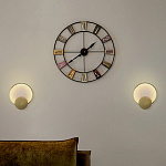 Бра в форме диска из бежевого алебастра Cryptocrystalline Stone варинант исполнения - 3 | Loft Concept в Кирове