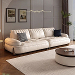 Диван кожаный с каркасом из массива дерева Furniture Medieval варинант исполнения - 2 | Loft Concept в Кирове