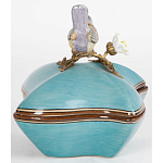 Фарфоровая шкатулка с птицей Eden Garden Blue варинант исполнения - 4 | Loft Concept в Кирове