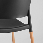 Пластиковый стул на ножках из массива бука Ferret Black 4 шт варинант исполнения - 6 | Loft Concept в Кирове