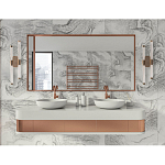 Бра с круглым основанием золотого цвета и двумя вертикальными плафонами Hex Scaffold варинант исполнения - 6 | Loft Concept в Кирове