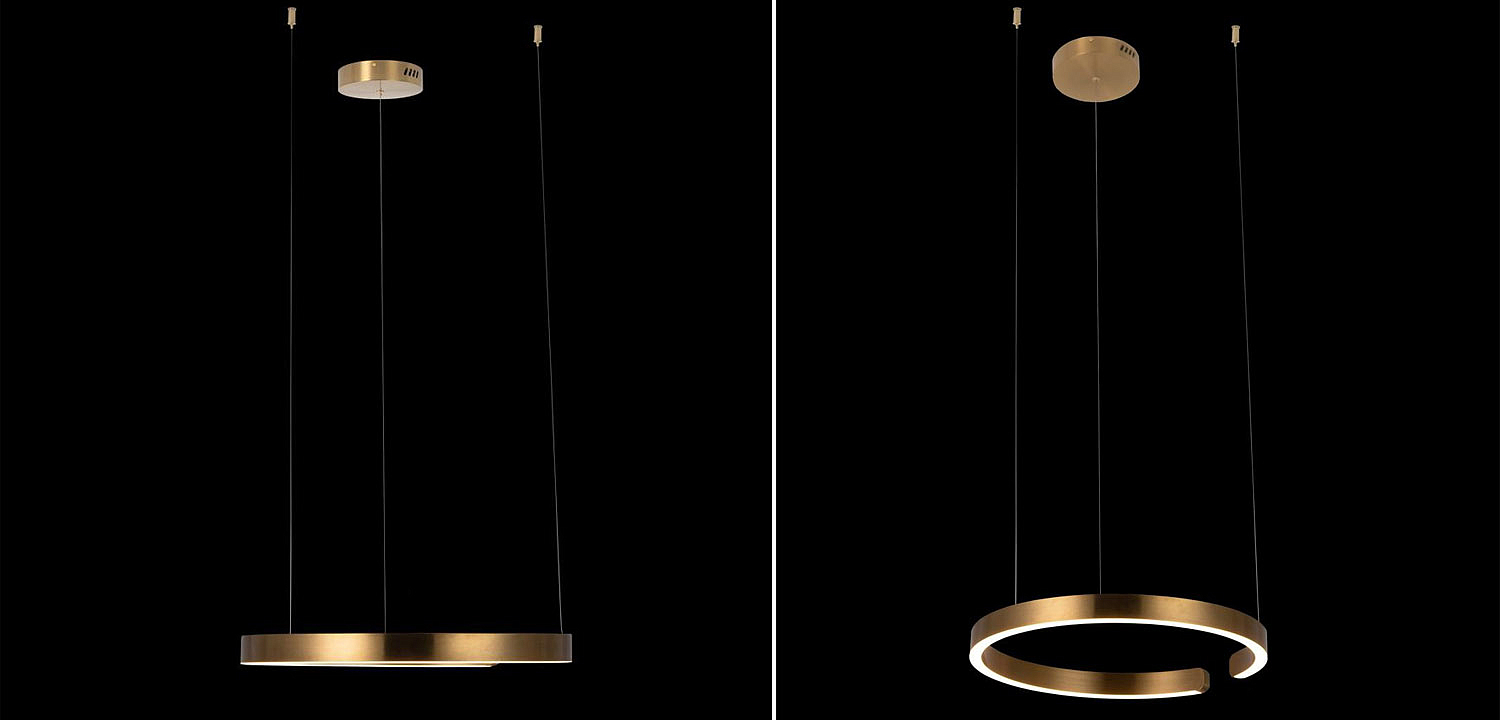 Подвесной светильник Half Ring brass 60 Подвесной светильник Half Ring brass 60 - Loft-Concept в Кирове