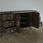 Большой Комод-буфет Elsa Dreams Walnut с ящиками варинант исполнения - 1 | Loft Concept в Кирове