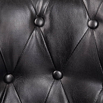 Кресло кожаное с мягкими подлокотниками на 4-х деревянных ножках Logan Leather Armchair black варинант исполнения - 5 | Loft Concept в Кирове