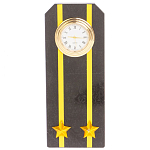 Часы подарочные настольные в виде погона ВМФ из натурального камня Змеевик Military Clock варинант исполнения - 4 | Loft Concept в Кирове