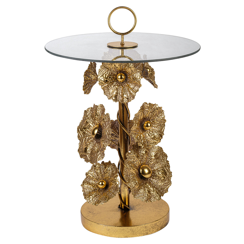 Столик металлический Golden Flower Золотой Столик металлический Golden Flower Золотой в Кирове | Loft Concept