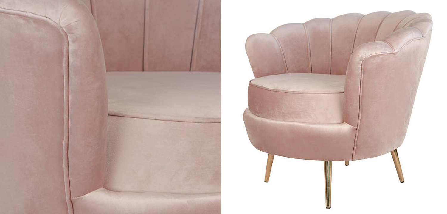 Кресло Розовый велюр Trapezium Pink velvet Кресло Розовый велюр Trapezium Pink velvet - Loft-Concept в Кирове