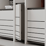 Стеллаж прямой ассиметричный с полками и 4-мя дверцами ARYA BOOKCASE WHITE варинант исполнения - 3 | Loft Concept в Кирове