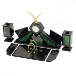 Настольный канцелярский набор из нефрита с декором в виде орла Golden Eagle варинант исполнения - 2 | Loft Concept в Кирове