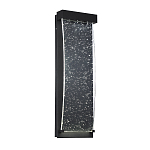 Настенный фонарь уличный прямоугольный черного цвета со стеклом с пузырьками Eurofase варинант исполнения - 2 | Loft Concept в Кирове