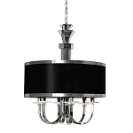 Люстра подвесная круглая с черным абажуром и чашей крепления в форме многогранника Natural Concepts варинант исполнения - 1 | Loft Concept в Кирове