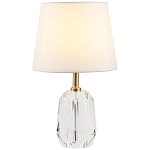 Настольная лампа с абажуром и основанием из хрусталя Manlio Crystal Lampshade Table Lamp варинант исполнения - 1 | Loft Concept в Кирове