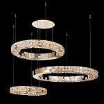 Люстра из 3-х колец с мозаичным хрустальным оформлением Sparks of Crystal варинант исполнения - 1 | Loft Concept в Кирове