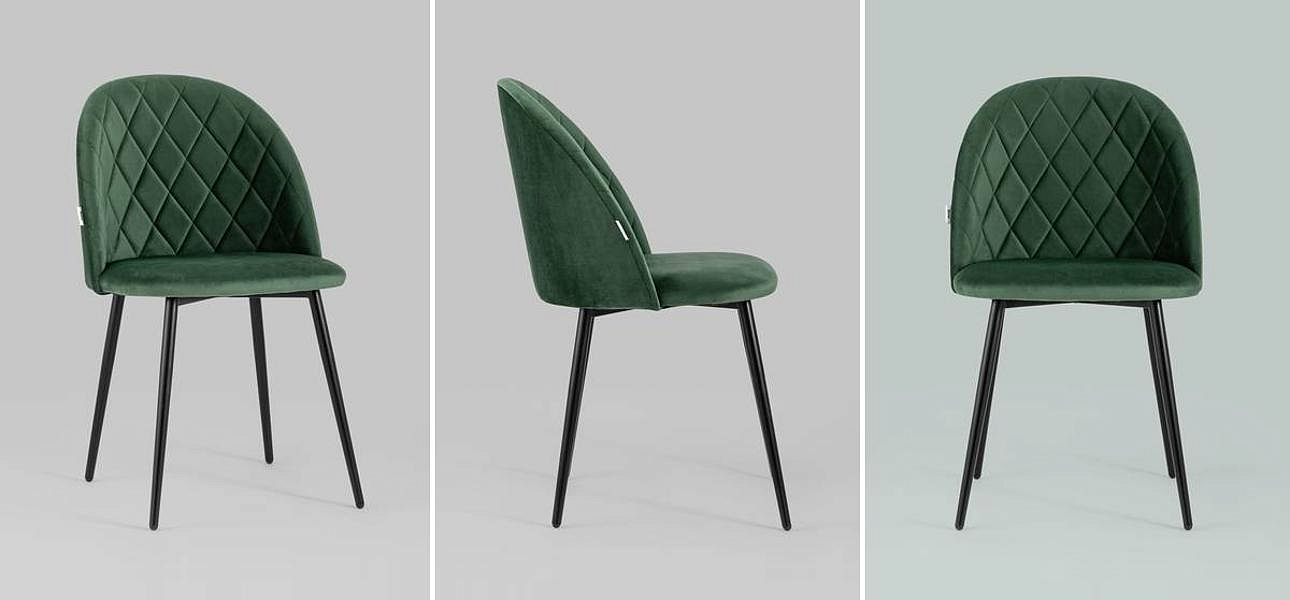 Стул Miruna Rhombus Зеленый Велюр Стул Miruna Rhombus Зеленый Велюр - Loft-Concept в Кирове