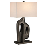 Настольная лампа с прямоугольным тканевым абажуром на фигурном каркасе Brutilist  варинант исполнения - 2 | Loft Concept в Кирове