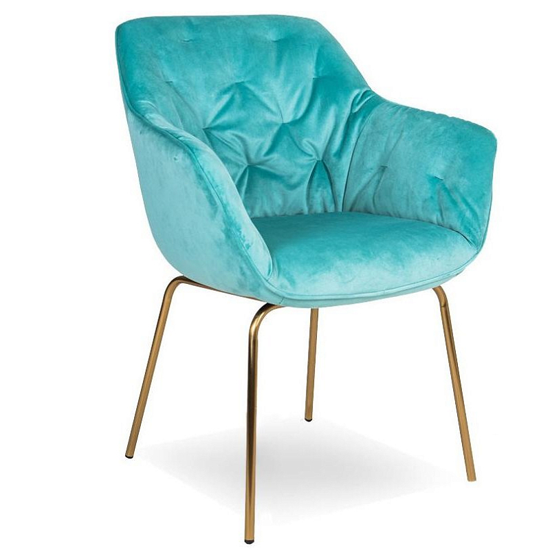 Стул Gentle Turquoise Бирюзовый Золотой Стул Gentle Turquoise Бирюзовый Золотой в Кирове | Loft Concept