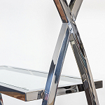 Металлический стеллаж со стеклянными полками Molecule варинант исполнения - 5 | Loft Concept в Кирове