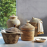 Плетеная корзина из ротанга и бамбука Wicker Vase Basket варинант исполнения - 3 | Loft Concept в Кирове