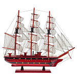 Декоративная модель деревянного красного парусника в подарочной упаковке With The low варинант исполнения - 1 | Loft Concept в Кирове