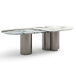 Стол обеденный мраморный с колоннами Marble Column Table варинант исполнения - 3 | Loft Concept в Кирове