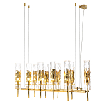 Люстра подвесная прямоугольная с 10-ю цилиндрическими плафонами LIAISON варинант исполнения - 2 | Loft Concept в Кирове