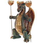 Подсвечник в виде дракона Dragon Candlestick Green Gold варинант исполнения - 3 | Loft Concept в Кирове