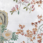 Обои ручная роспись Summer Night Blossom Original colourway on Ocean Silver gilded paper варинант исполнения - 2 | Loft Concept в Кирове